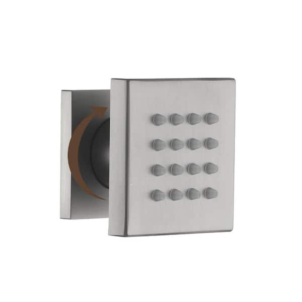 CASAINC 2 in. Classic Body Spray Only 1-Pack Self-Cleaning Nozzles Body Jet in Brushed Nickel (Valve Not Included)