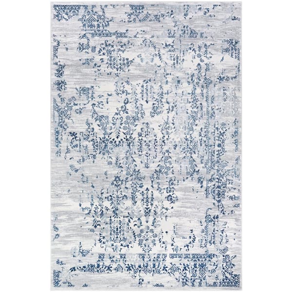 Couristan Calinda Samovar Steel Blue-Ivory 2 ft. x 3 ft. Area Rug