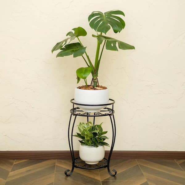 19.4 in. H Indoor/Outdoor Plant Stand Heavy Duty Metal Planter