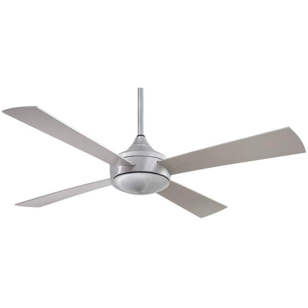 Aluma Wet 52 in. Integrated LED Indoor/Outdoor Brushed Aluminum Ceiling Fan with Remote