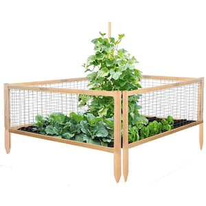45 in. L Wooden Garden Fence (4-Pack)