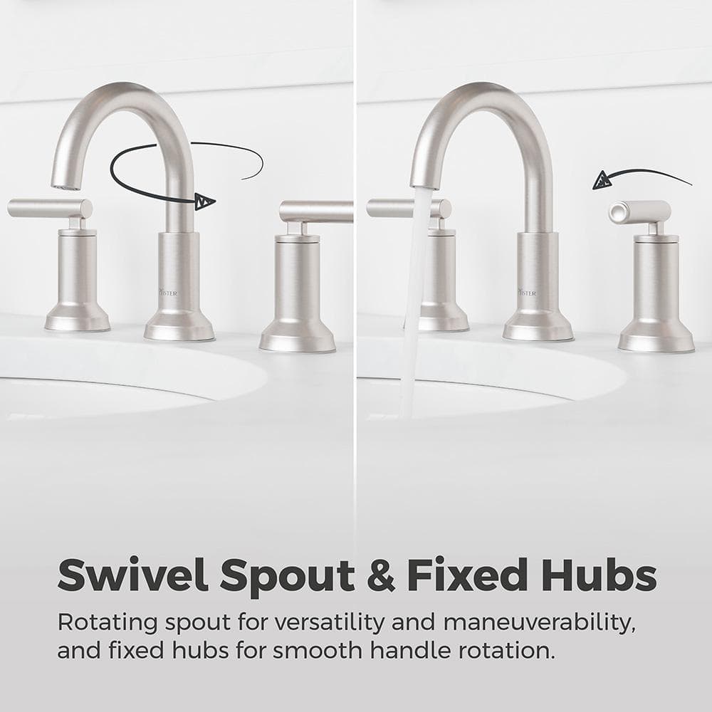 Capistrano Brushed Nickel 2-Handle Widespread Bathroom Faucet