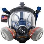 Full Face Organic Vapor Respirator and Gas Mask with 2 Bayonet Style P-A-3 Replacement Filters
