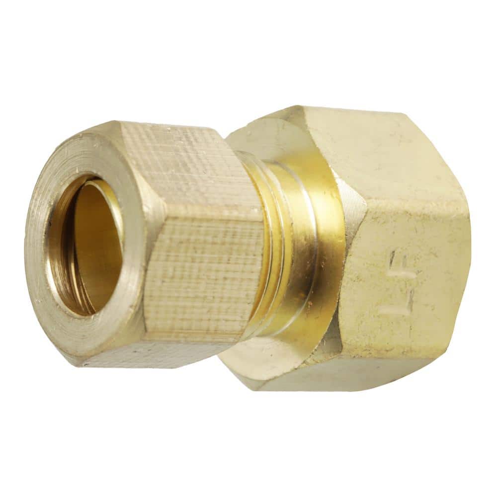 2Pcs Lead-Free Brass Compression Adapter Fitting 3/8" OD x 1/2" Sweat Connector 