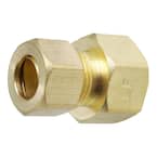 1/2 in. x 3/8 in. Female OD Compression Brass Reducing Coupling Fitting