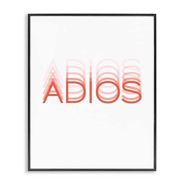 Stupell Industries Goodbye Minimal Typography by SD Graphics Studio Black Framed Typography Giclee Art Print 20 in. x 16 in.