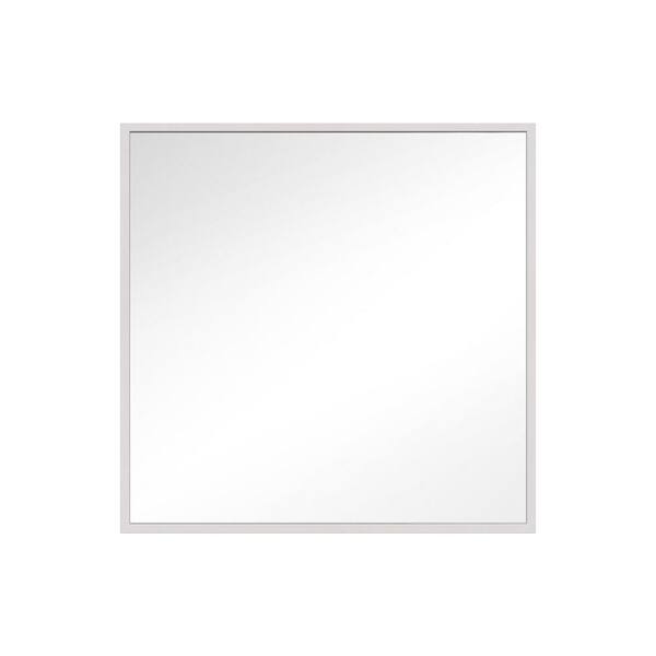 Generation Lighting Kit 28 in. x 28 in. Polished Nickel Transitional Square Mirror