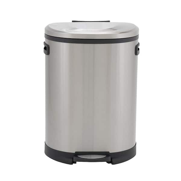 Bigacc Kitchen Trash Can Large Garbage Can 13 Gallon Trash Can with Lid  Stainless Steel Step Trash Can 50L Wastebasket for Kitchen Bathroom Trash  can