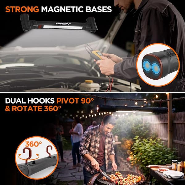 Husky 2500 Lumen LED Rechargeable Infrared Touchless Work Light