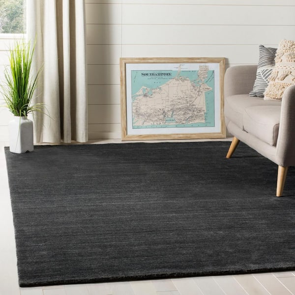 Mirage Anthracite 8 ft. x 10 ft. Solid Area Rug