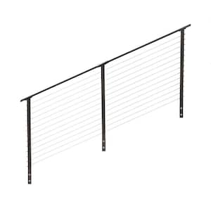 10 ft. Stair Cable Railing, 36 in. Face Mount, Bronze