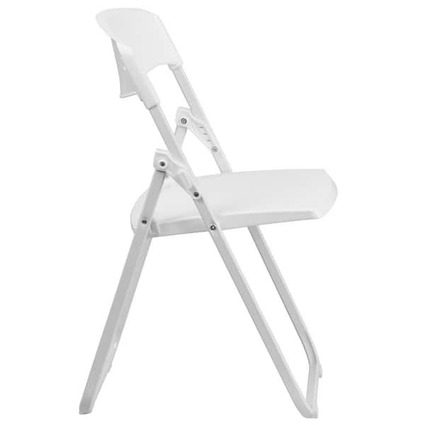  Flash Furniture HERCULES Series 900 lb. Capacity King Louis  Chair with White Vinyl Back and Seat and White Frame - Chairs
