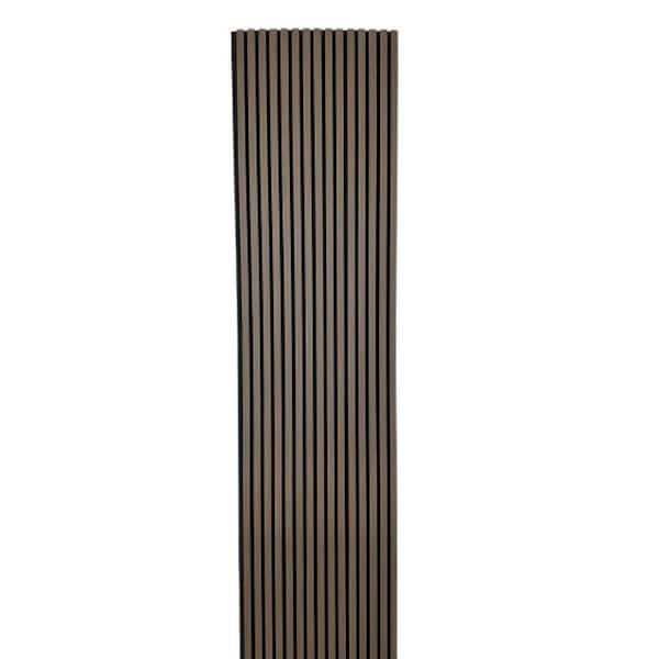 Ejoy 12.6 in. x 94 in. x 0.8 in. Acoustic Vinyl Wall Cladding Siding Board in Drift Wood Color (Set of 2-Piece)