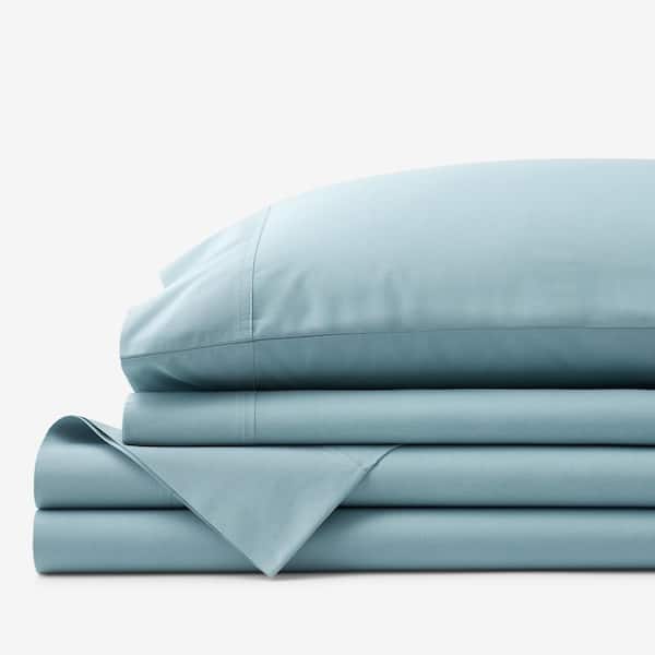 Legends Hotel 400-Thread Count Slate Blue Supima Cotton Percale King Sheet Set