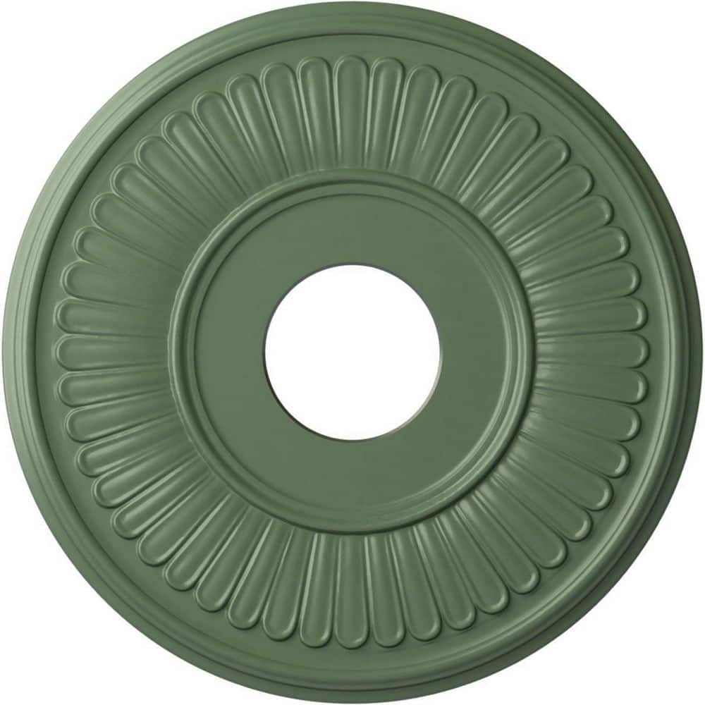 Athenian Green Polyurethane Ceiling Medallion, 15.75" Diameter