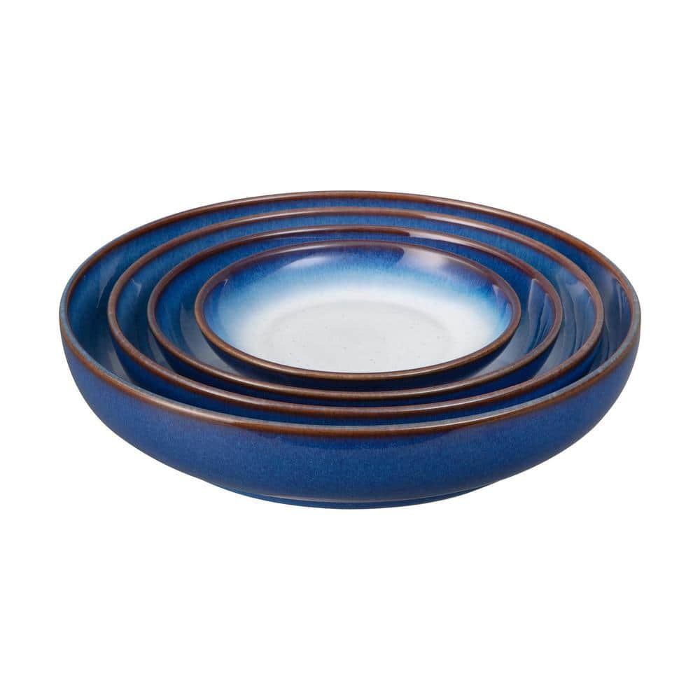 Denby Blue Haze 10.45 In. 4-Piece Round Nesting Bowl Set BHZ-NEST4 ...