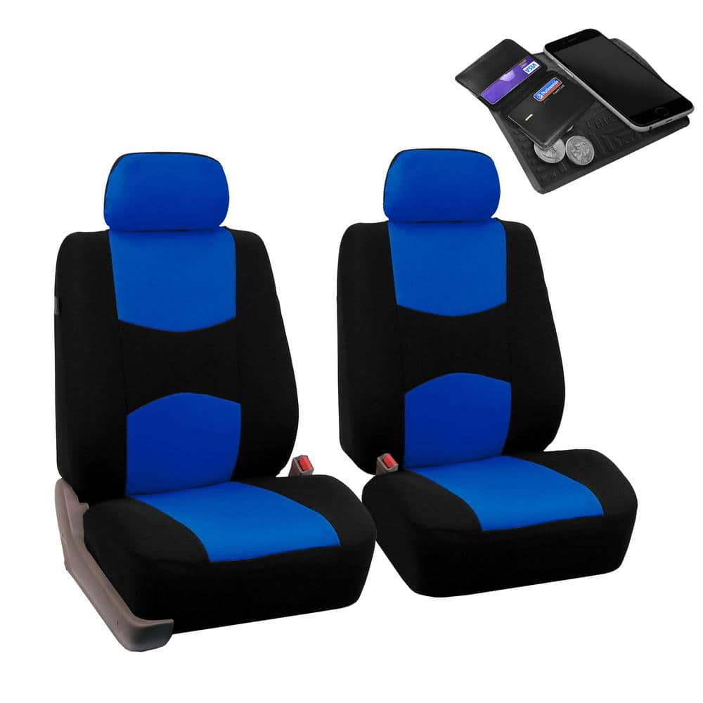 FH Group Flat Cloth 47 in. x 23 in. x 1 in. Half Set Front Seat Covers ...