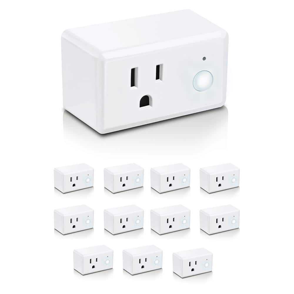 Feit Electric 15-Amp Indoor Alexa / Google Assistant Compatible Wi-Fi Smart  Home Plug with Night Light, No Hub Required (12-Pack) PLUG/NL/WIFI/12 - The  Home Depot