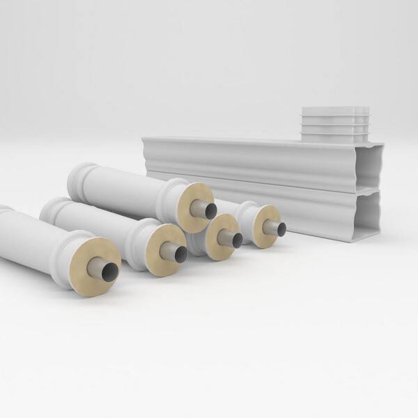 Ekena Millwork Fiberthane Wellington Balustrade 36 in. L x 32 in. H Fiberglass Railing Kit