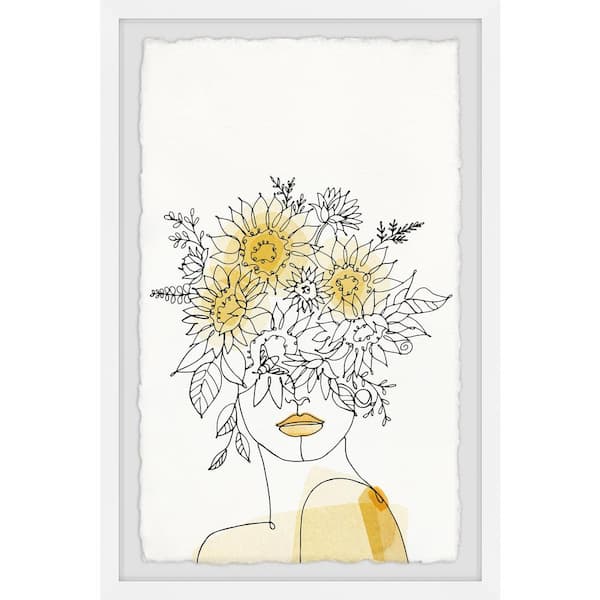 Unbranded "Sunflower Crown" by Marmont Hill Framed People Art Print 12 in. x 8 in.