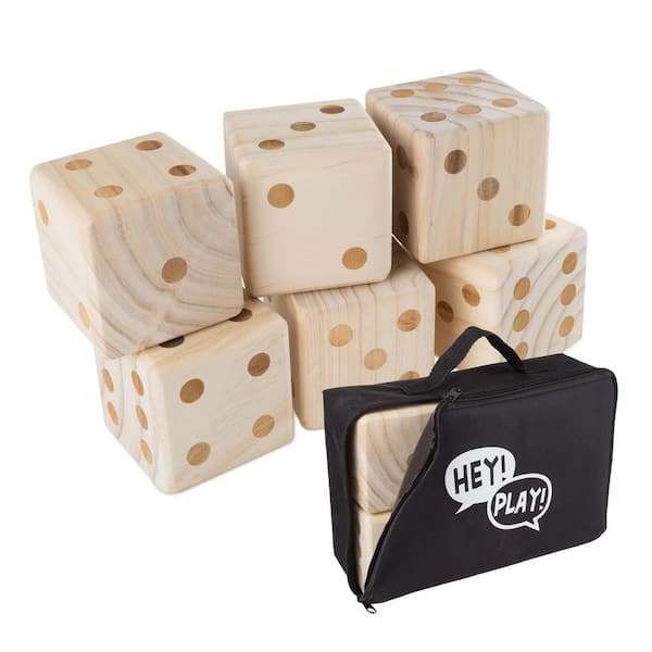 Giant Outdoor Wooden Yard Dice Set
