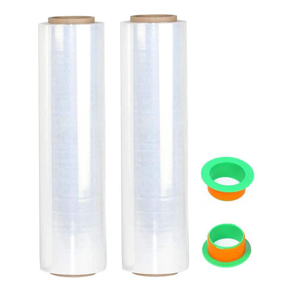 2-Pack Clear Stretch Wrap 18 x 1000 ft. 80 Gauge with Plastic Handle Self-Adhering Shrink Film Rolls for Packing price history on PriceWatchPro