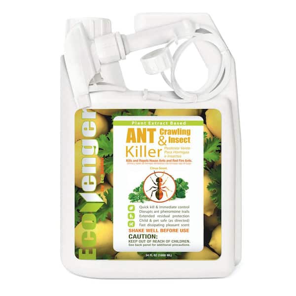 Ant Insect Killer and Nest Treatment 32 oz., Instant Kill, 4-Week Deterrence, Plant-Based, Child/Pet-Safe