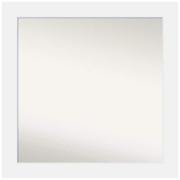 Amanti Art Corvino White 31 in. x 31 in. Non-Beveled Classic Square Wood Framed Wall Mirror in White