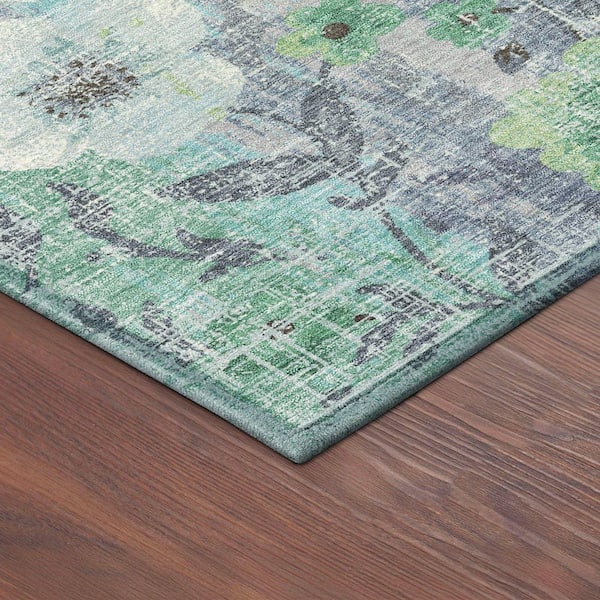 Chantille Machine Washable Indoor/Outdoor Abstract ACN2403 Teal 5 ft. x 7 ft. 6 in. Area Rug