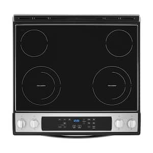 4.8 cu. ft. 4 Burner Element Single Oven Electric Range in Stainless Steel