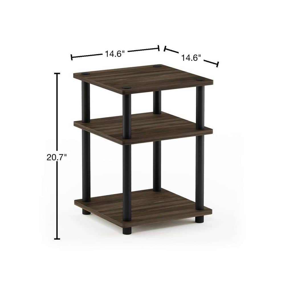 Columbia Walnut & Black Easy-Assembly Multipurpose Shelf