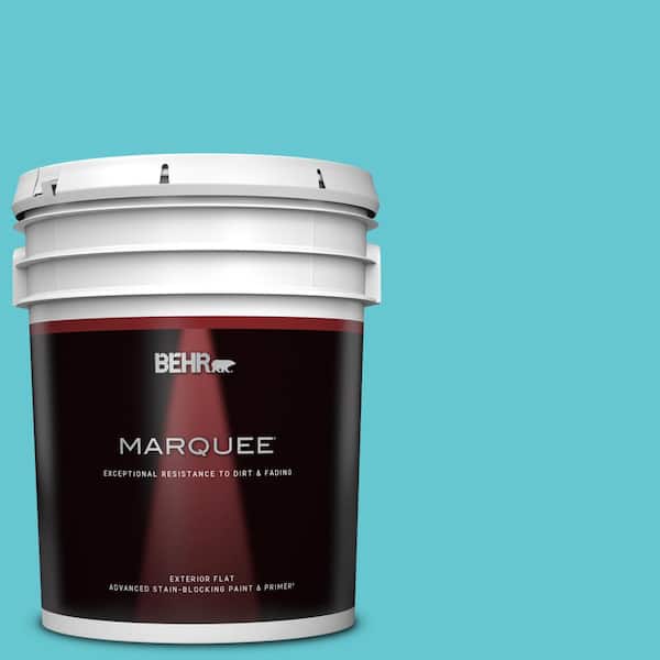 BEHR MARQUEE 5 gal. #P470-4 Paradise Sky Flat Exterior Paint & Primer