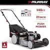 Murray 21 in. 140 cc Briggs and Stratton Walk Behind Gas Push Lawn Mower with Height Adjustment and with Mulch Bag MNA152703
