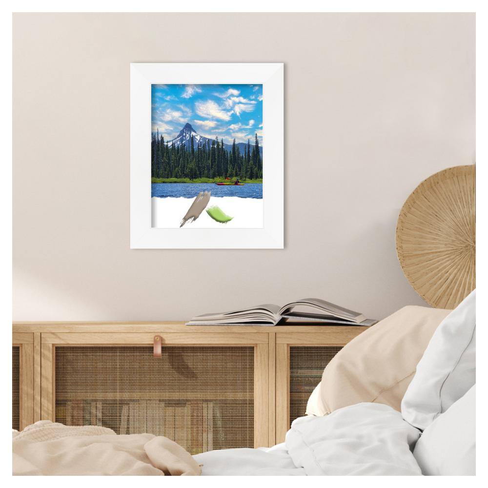 White 11x14 Polystyrene Narrow Wall Photo Frame
