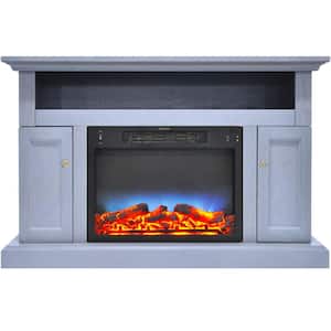Sorrento 47 in. Electric Fireplace in Slate Blue