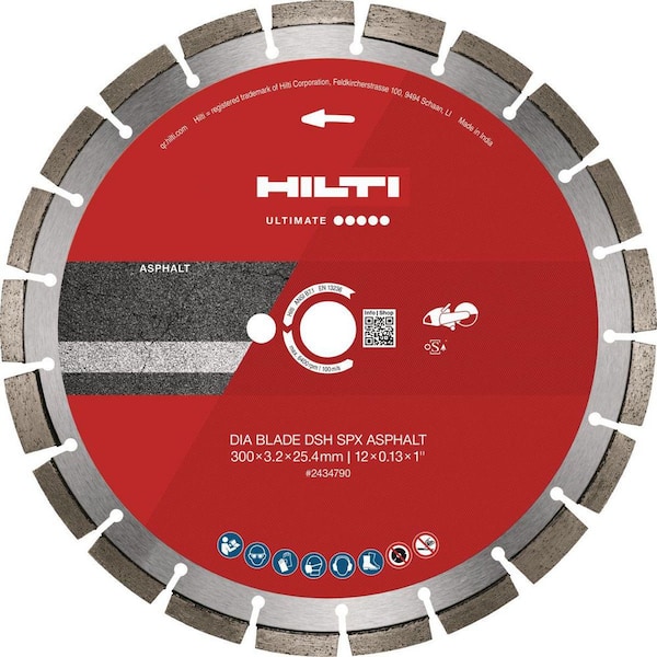 12 in. x 1 in. SPX Ultimate Segmented Rim Diamond Asphalt Cutting Gas Saw Blade/Disc