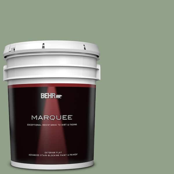 BEHR MARQUEE 5 gal. #440F-4 Athenian Green Flat Exterior Paint & Primer