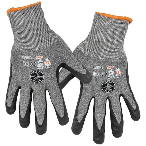Klein Tools Work Gloves, Cut Level 2, Touchscreen, Large, 2-Pair