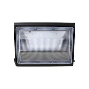 400-Watt Equivalent Integrated LED Bronze Wall Pack Light in Bright White