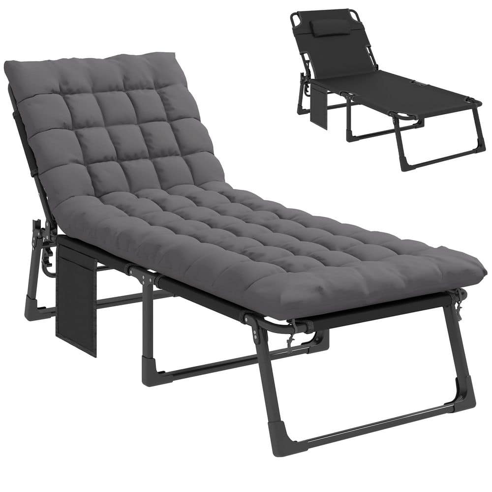 Dark Gray Steel Outdoor Chaise Lounge price history on PriceWatchPro