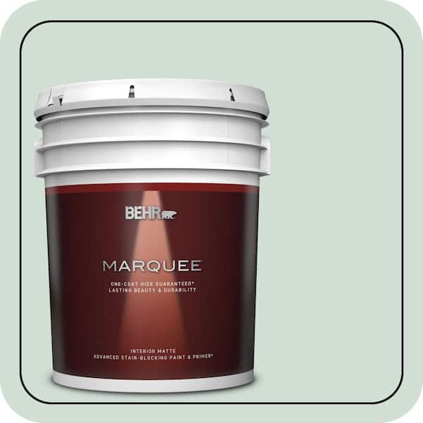 BEHR MARQUEE 5 gal. #ECC-65-1 Aruba Aqua Matte Interior Paint & Primer