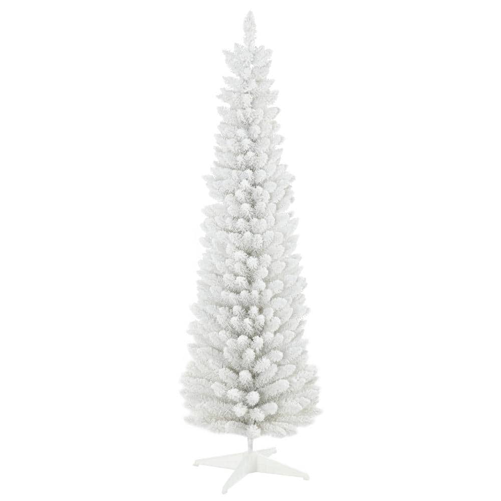 5 ft. Unlit White Artificial Christmas Tree with Realistic