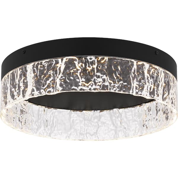 Quoizel Vistaria 13.75 in. 20-Watt Matte Black Integrated LED Flush Mount