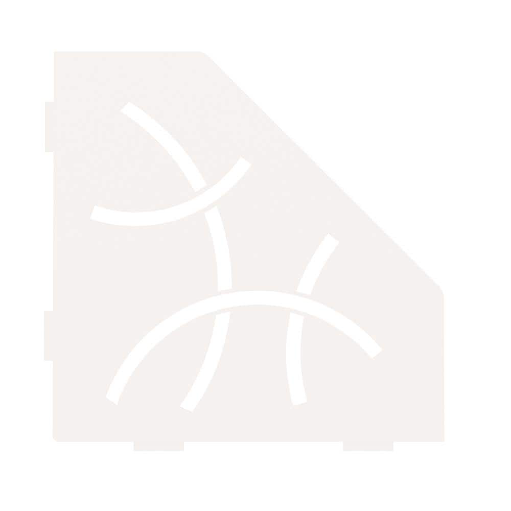 Shelf-E Matte White Coated Aluminum Curve Pentagon Corner Shelf price history on PriceWatchPro