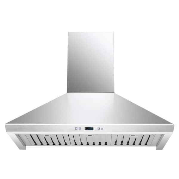 Cavaliere 36 in. Convertible Range Hood with Light in Stainless Steel