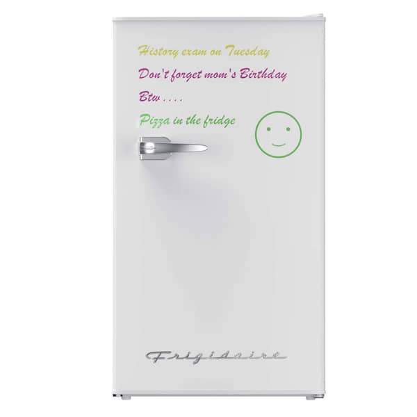 Frigidaire 3.2 cu. ft. Mini Refrigerator with compact freezer and Eraser Board in White