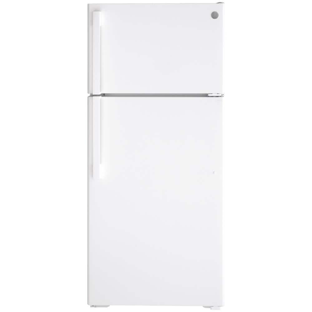 28 in. 16.6 cu. ft. Top Freezer Refrigerator in White with LED Light Type