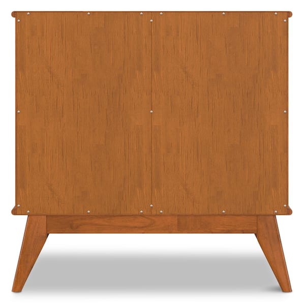 Simpli Home Draper Solid Hardwood 36 in. Wide Mid Century Modern