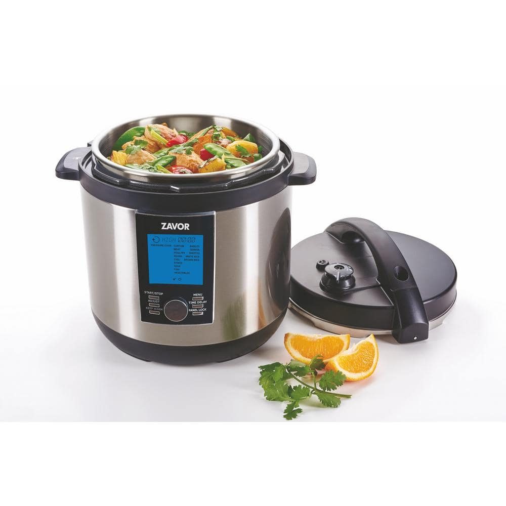 Zavor LUX LCD 8 Qt. Stainless Steel Electric Pressure Cooker with Stainless  Steel Cooking Pot ZSELL03 - The Home Depot