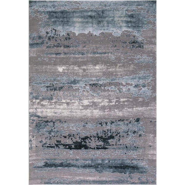 Concord Global Trading Thema Lakeside Teal 7 ft. x 9 ft. Area Rug